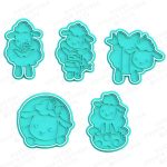 Easter sheep cookie cutter set of 5